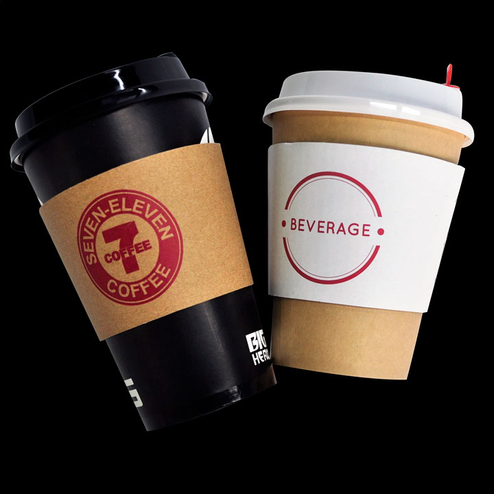 Custom Printed Logo Eco Friendly Paper Cup Sleeve